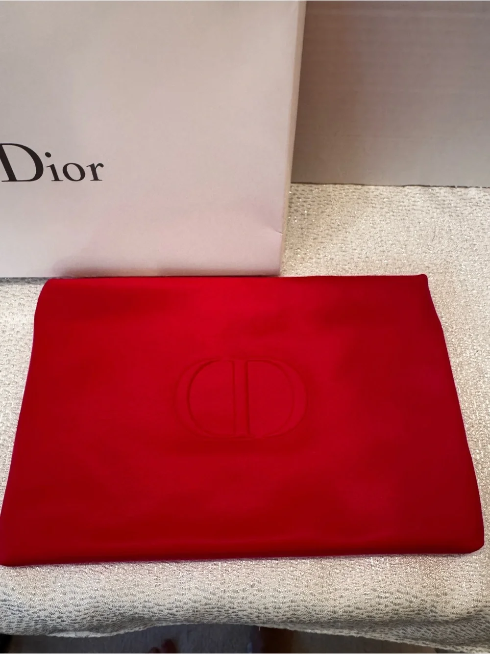 Dior Red/Pink Travel Pouch